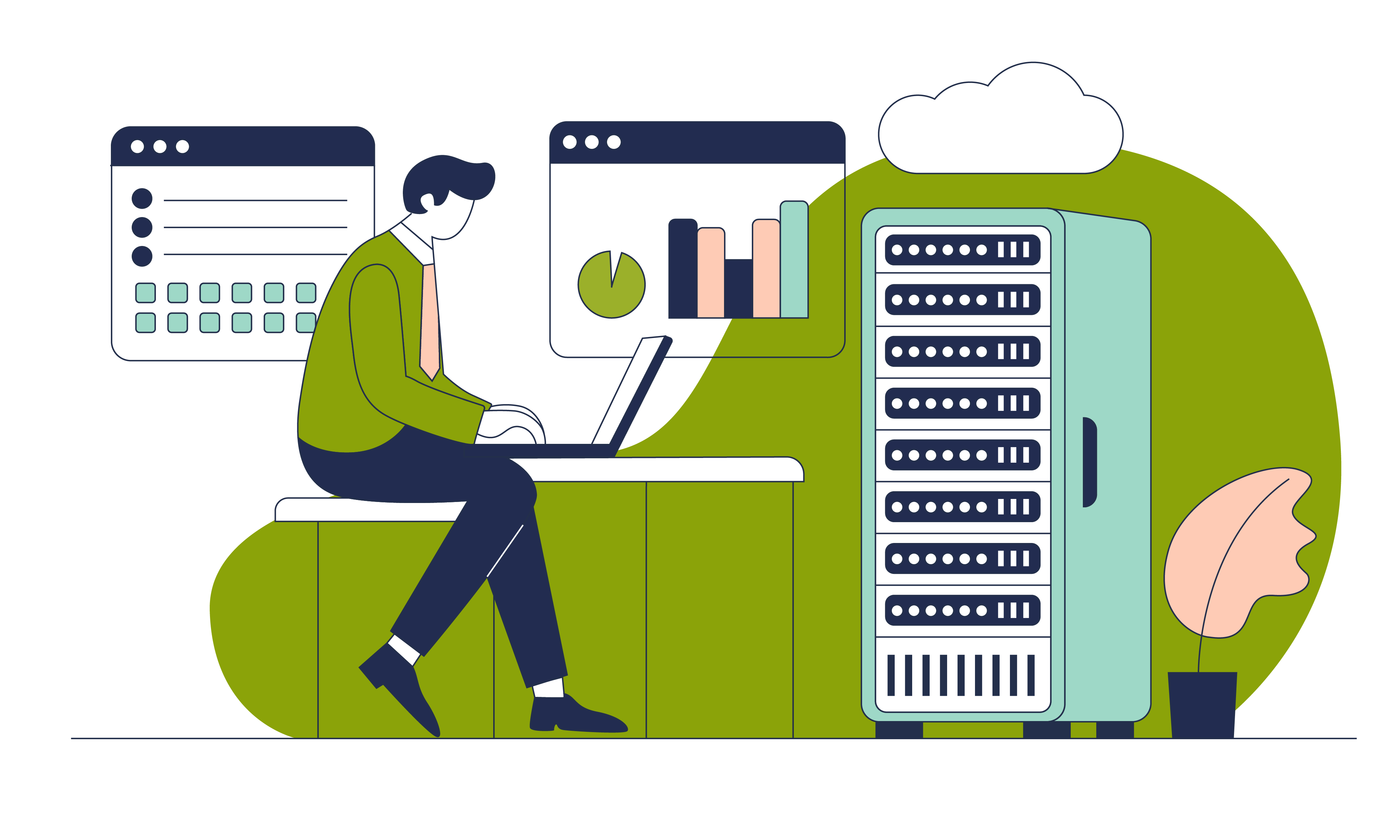 IT experts collaborating on technical solutions and computer networking